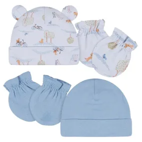 4 Piece Cap and Mitten Set