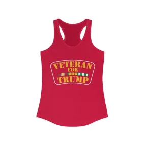 Veteran for Trump Ladies Ideal Racerback Tank