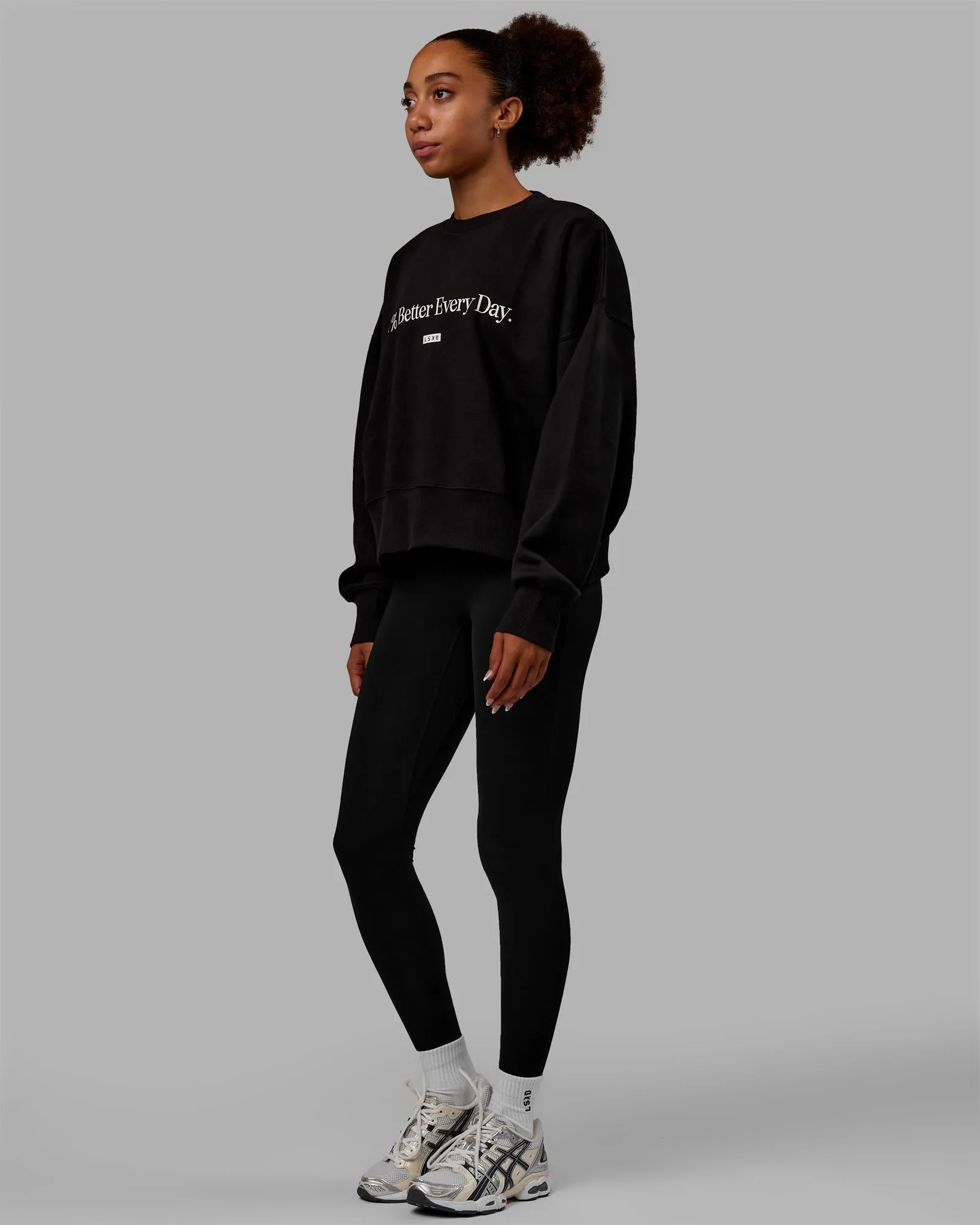 1% Better Heavyweight Sweater - Black-White