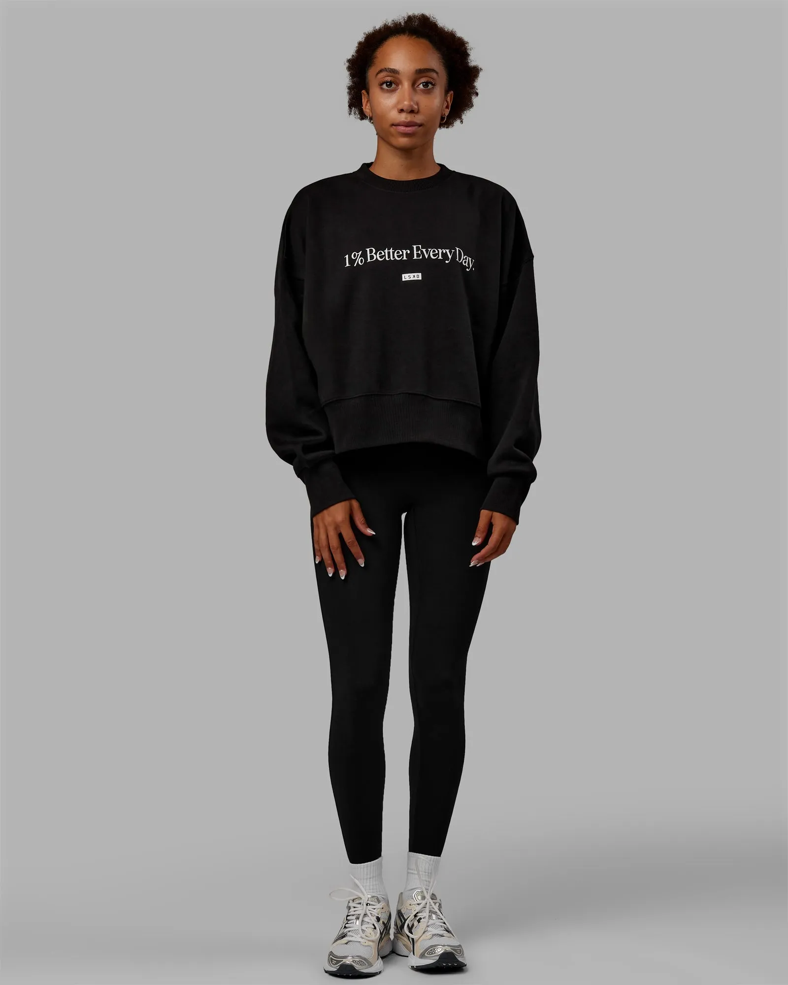 1% Better Heavyweight Sweater - Black-White