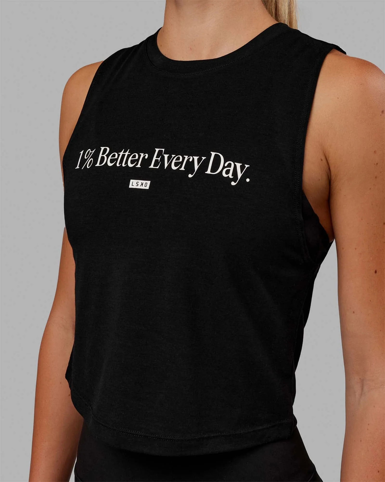 1% Better Training Tank - Black-White