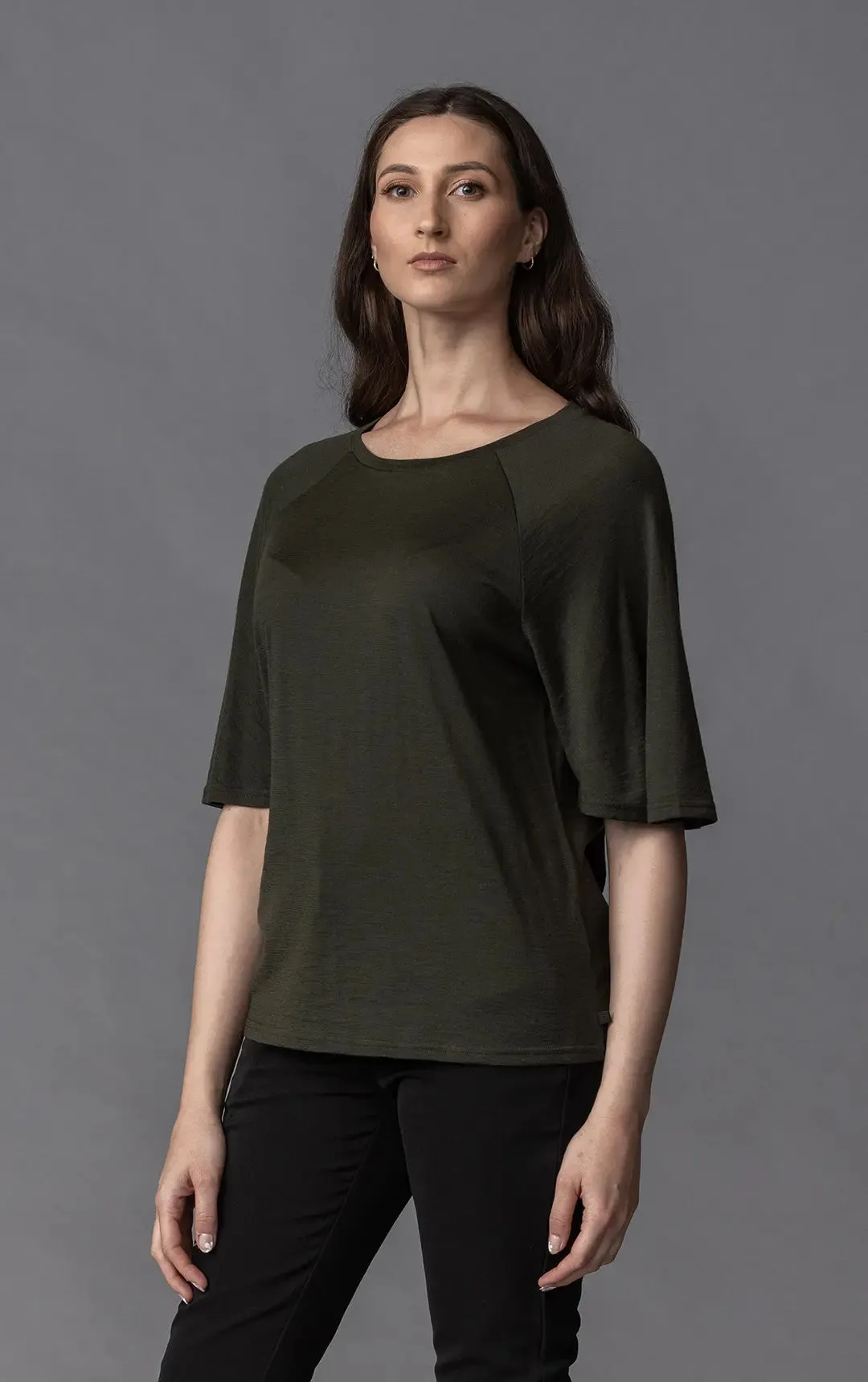 180G MERINO FLUTTER SLEEVE TEE