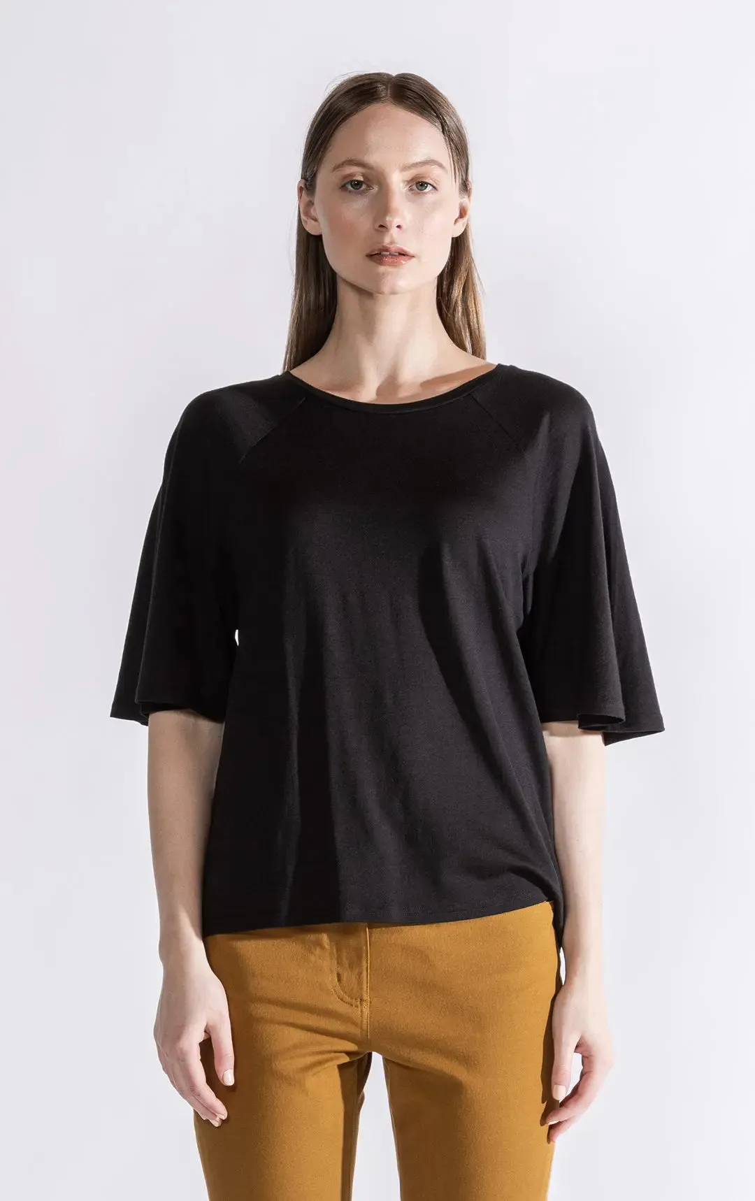 180G MERINO FLUTTER SLEEVE TEE