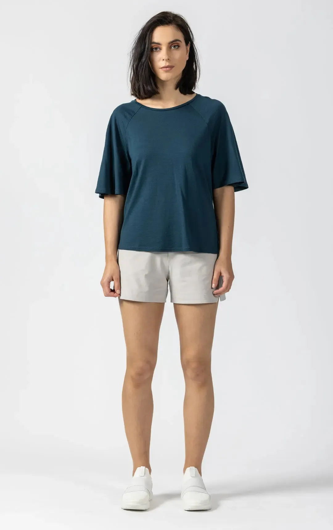 180G MERINO FLUTTER SLEEVE TEE