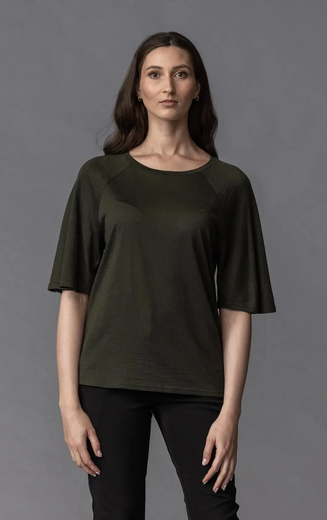 180G MERINO FLUTTER SLEEVE TEE