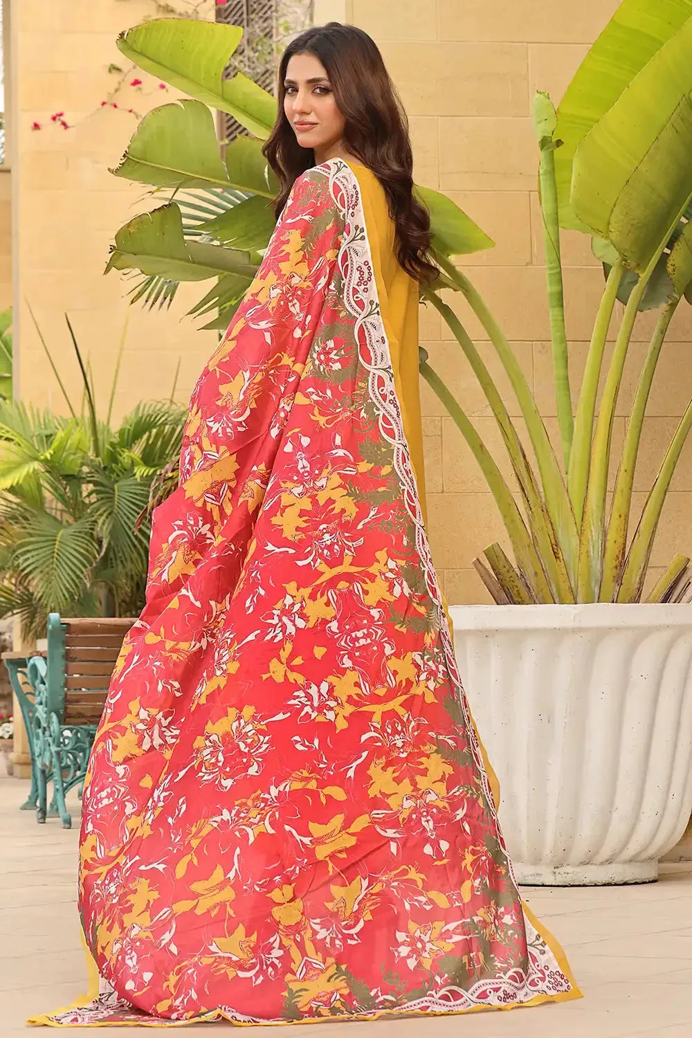 3PC Embroidered Unstitched Lawn Suit KSE-2450