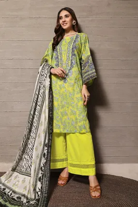 3PC Embroidered Unstitched Lawn Suit KSE-2471