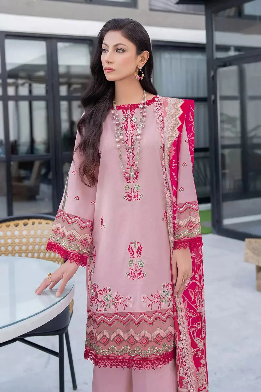 3PC Embroidered Unstitched Lawn Suit KSE-2624