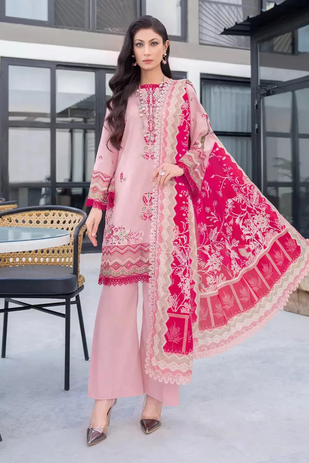 3PC Embroidered Unstitched Lawn Suit KSE-2624