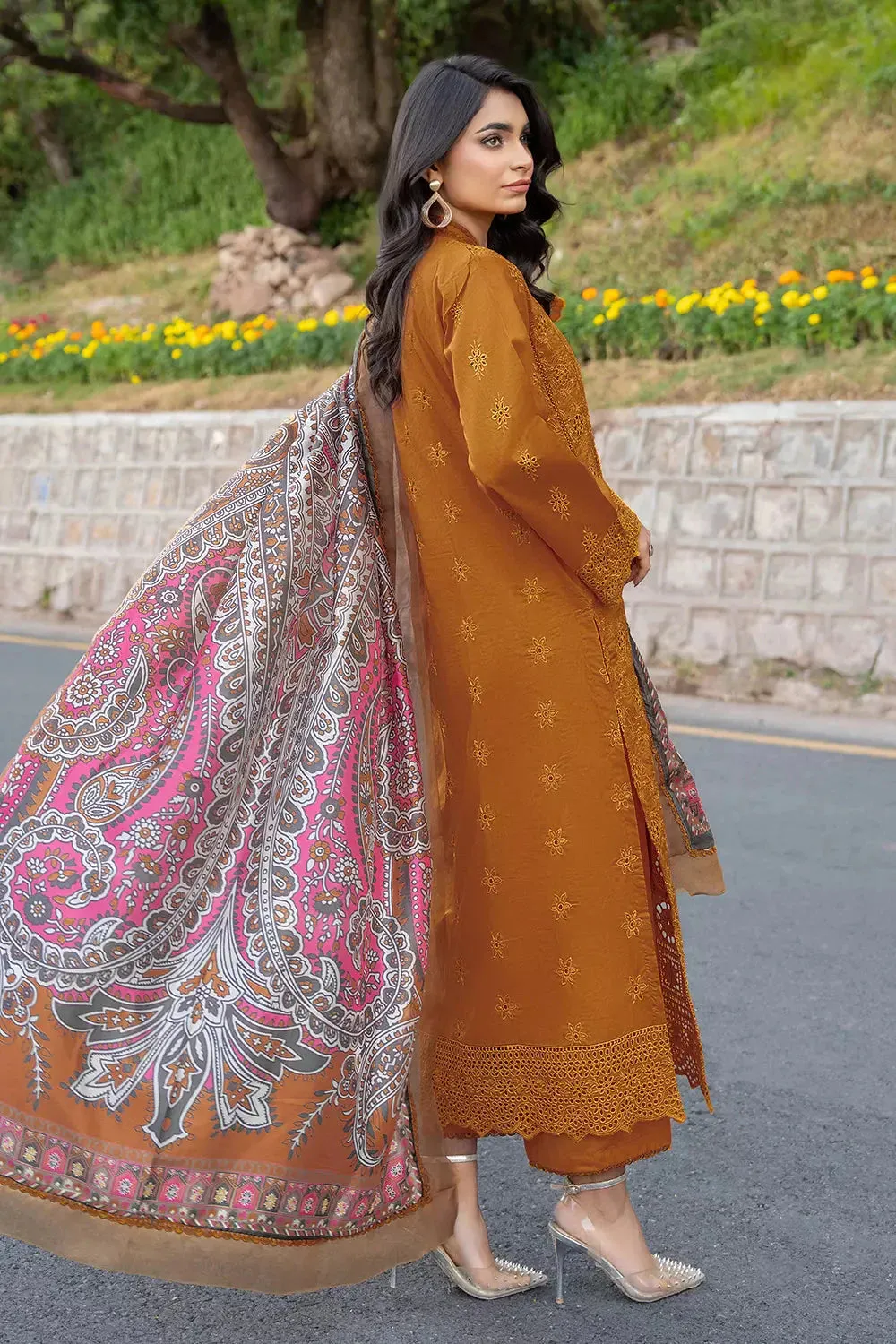 3PC Embroidered Unstitched Lawn Suit KSE-2695