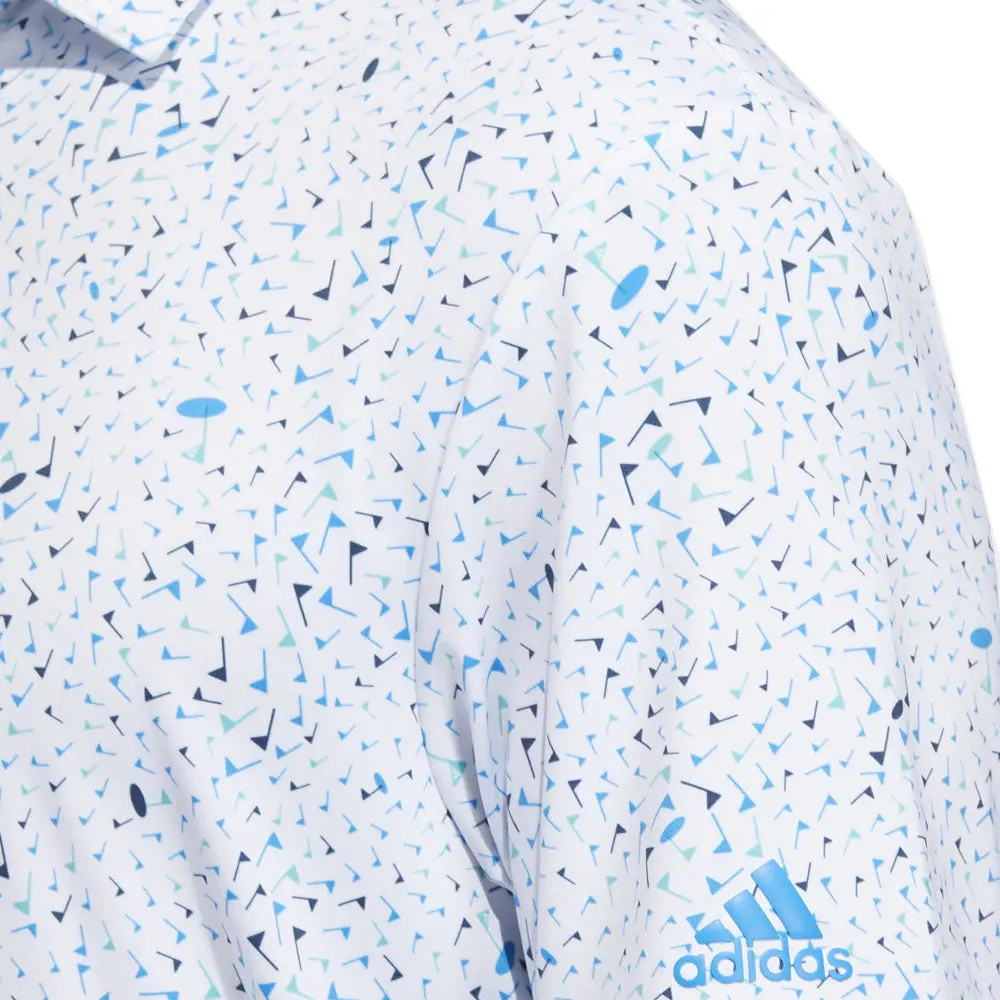 adidas Flag Print Polo Shirt - Blue Rush/Semi Mint Rush/Crew Navy