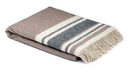 Alpaca Cinder Stripe Throw