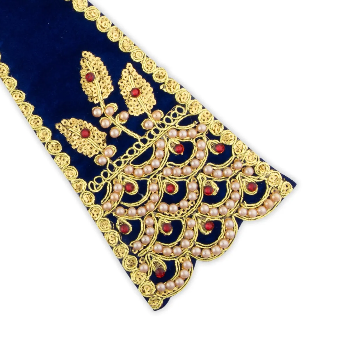 Angavastram - 18 Inches | Beads & Jari Designed Towel/ Velvet Thundu for Deity/ 20 Gms/ Assorted Colours