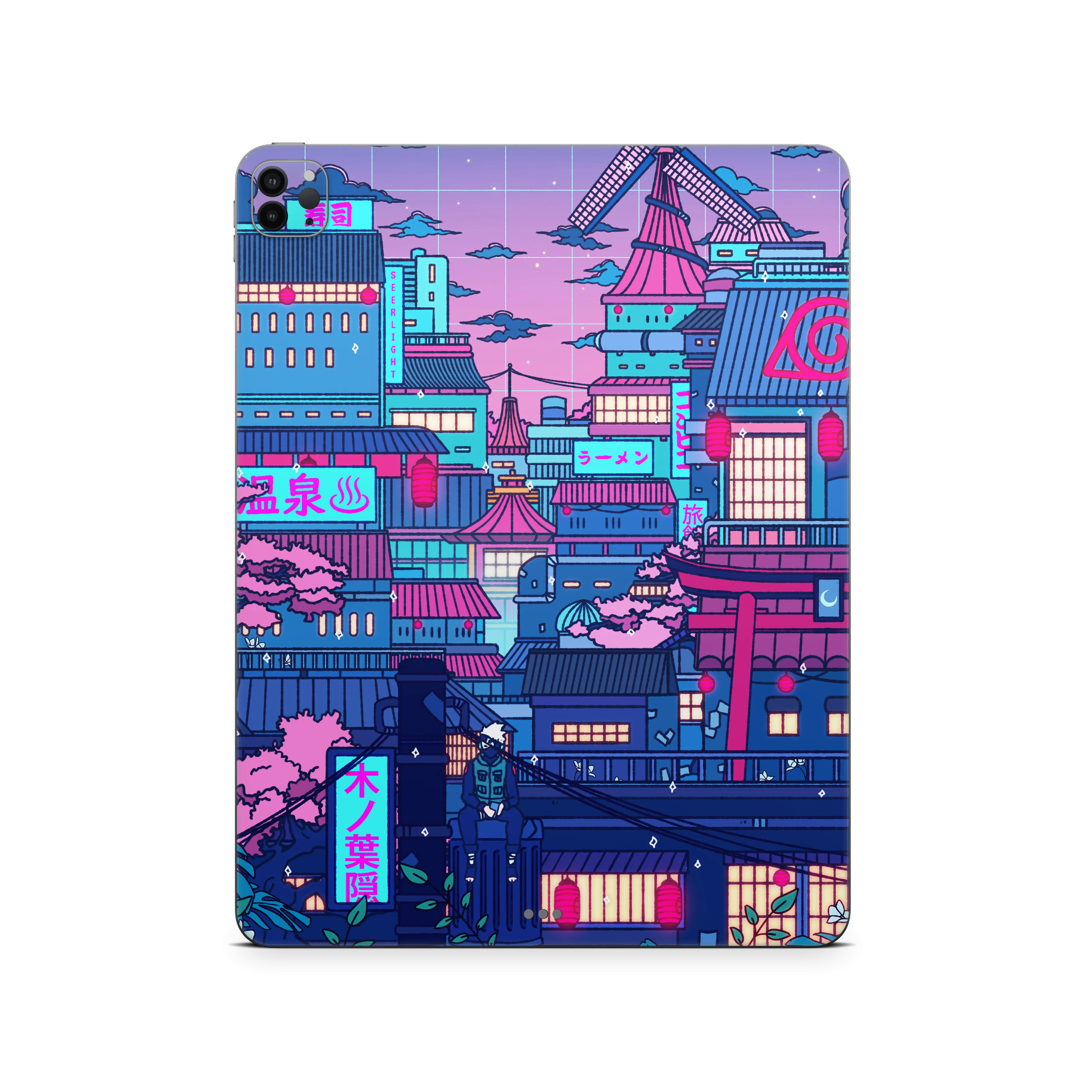 Apple iPad Cyberpunk Village Skin