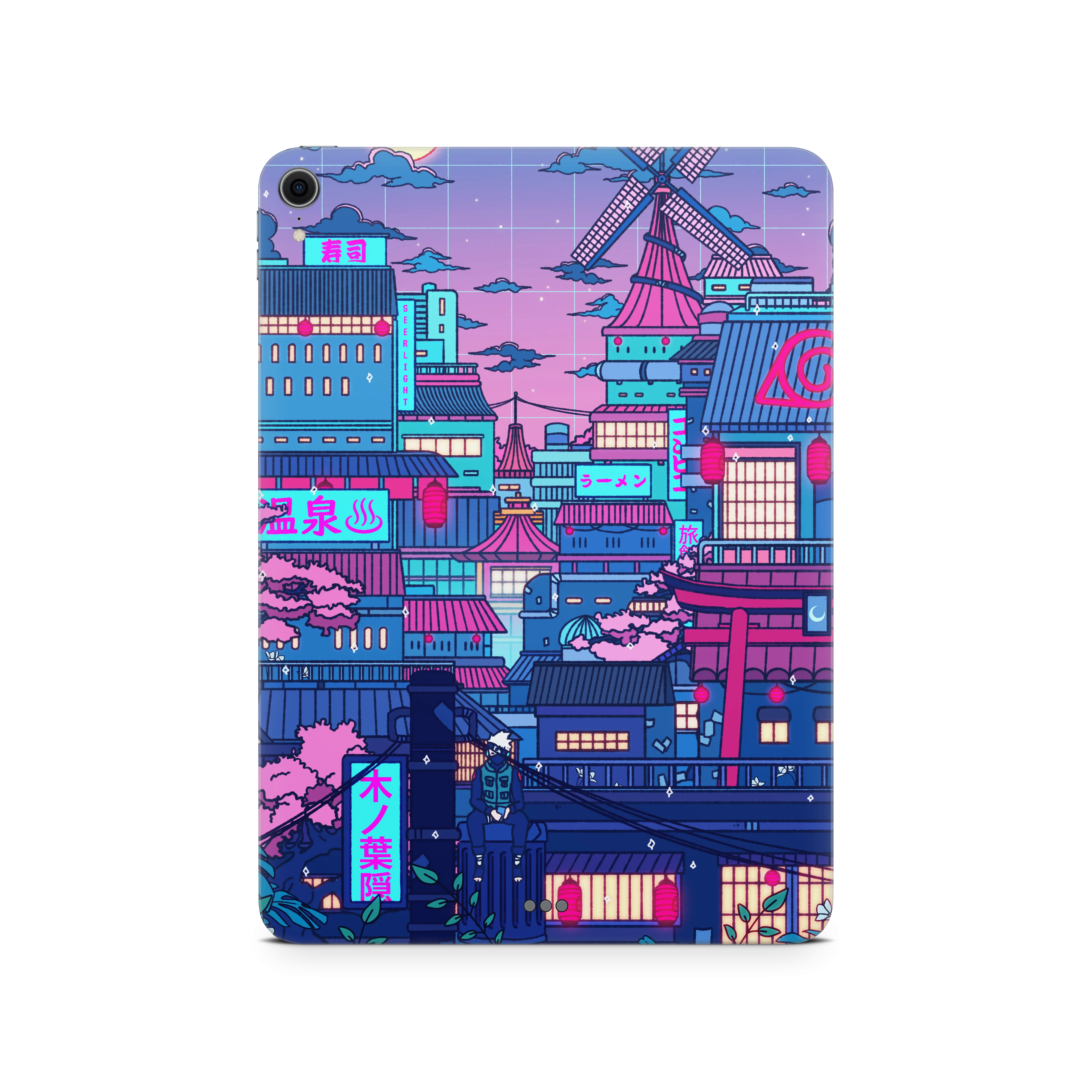 Apple iPad Cyberpunk Village Skin