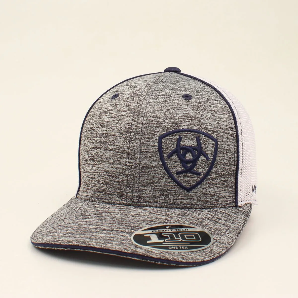 Ariat Flexfit Navy Logo White Mesh Ballcap