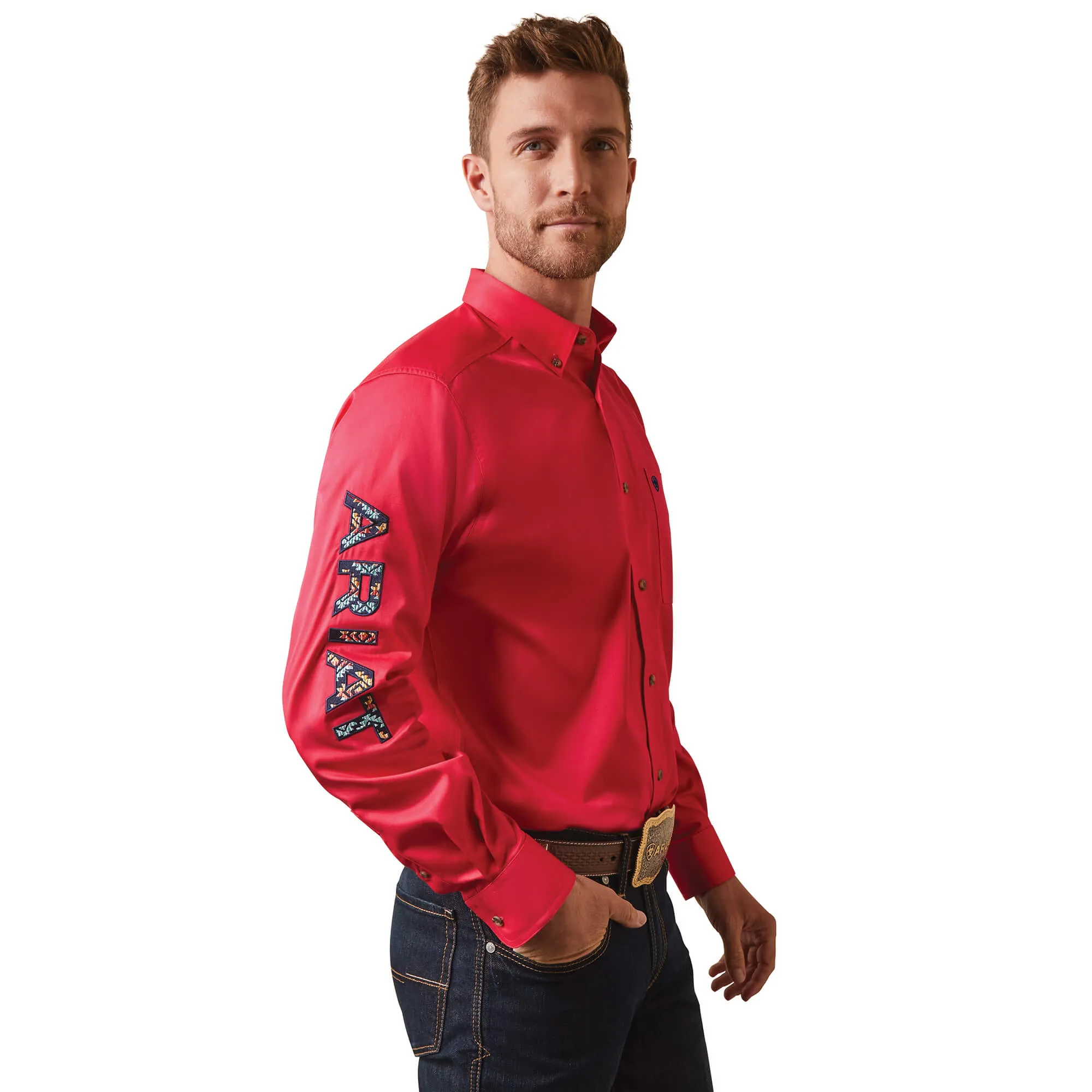 Ariat Men's Team Logo Twill Fitted Shirt