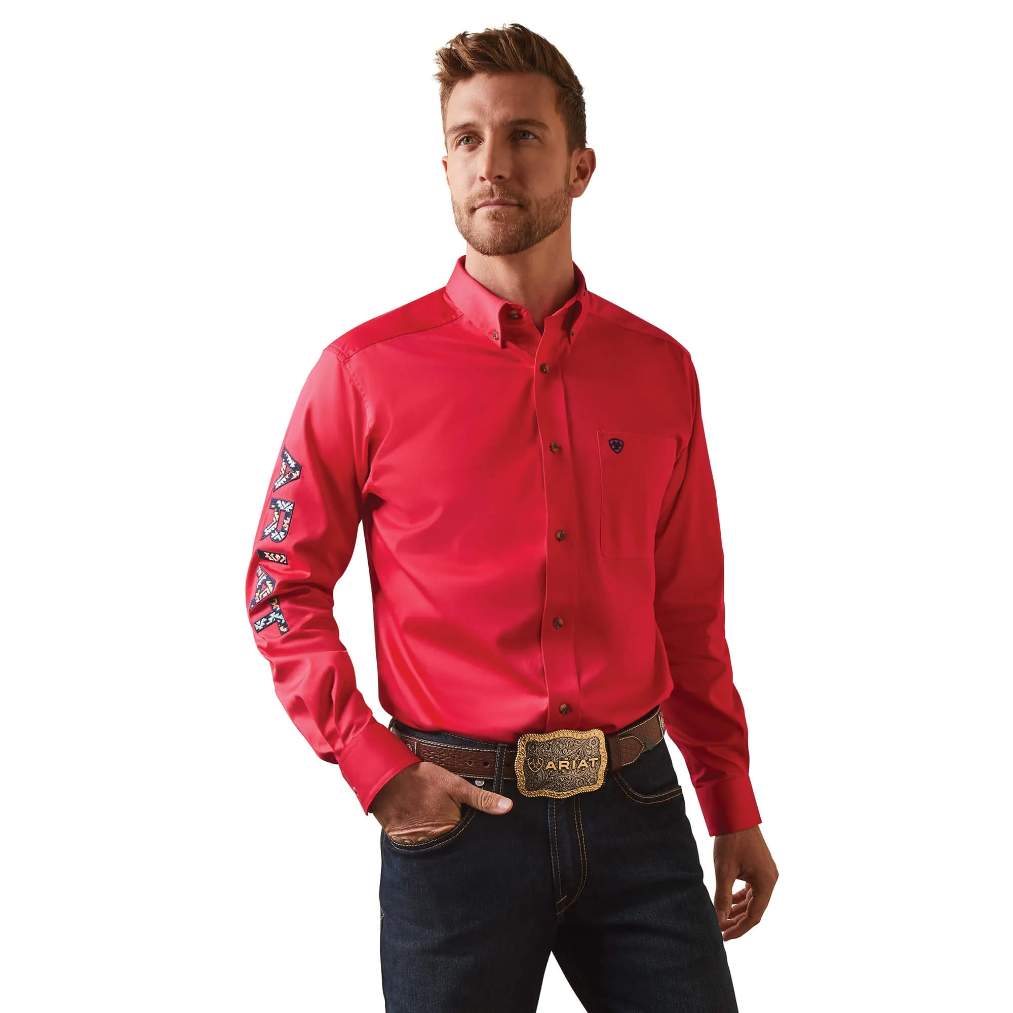 Ariat Men's Team Logo Twill Fitted Shirt