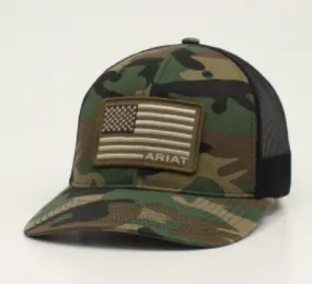 Ariat Men's USA Flag Patch Camo Cap