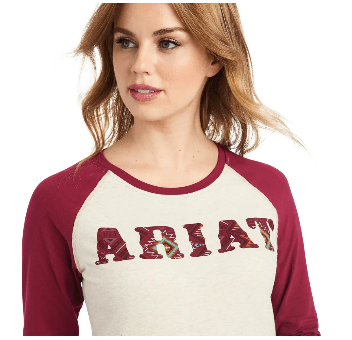 Ariat Women's REAL Zuma Oatmeal Long Sleeve Tee 10042297