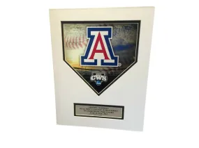 Arizona Wildcats Ready to Frame 2012 CWS "Die Cut Homeplate" Picture 11" x 14"