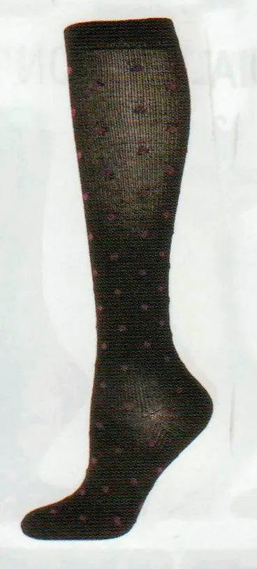 b. ella Womens NAPLES Compression PIN DOT Merino Socks