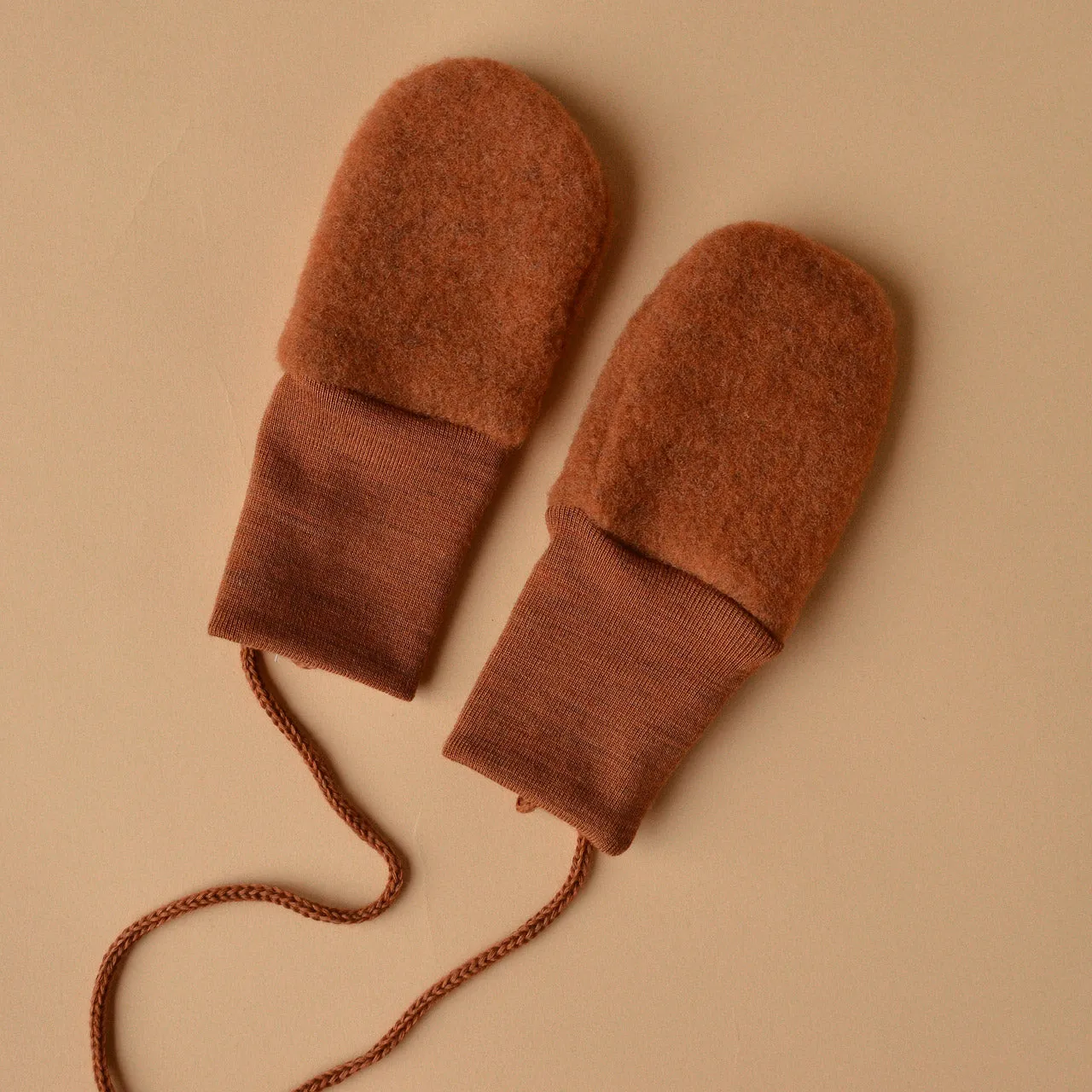 Baby Mittens in Organic Wool Fleece (0-18m)