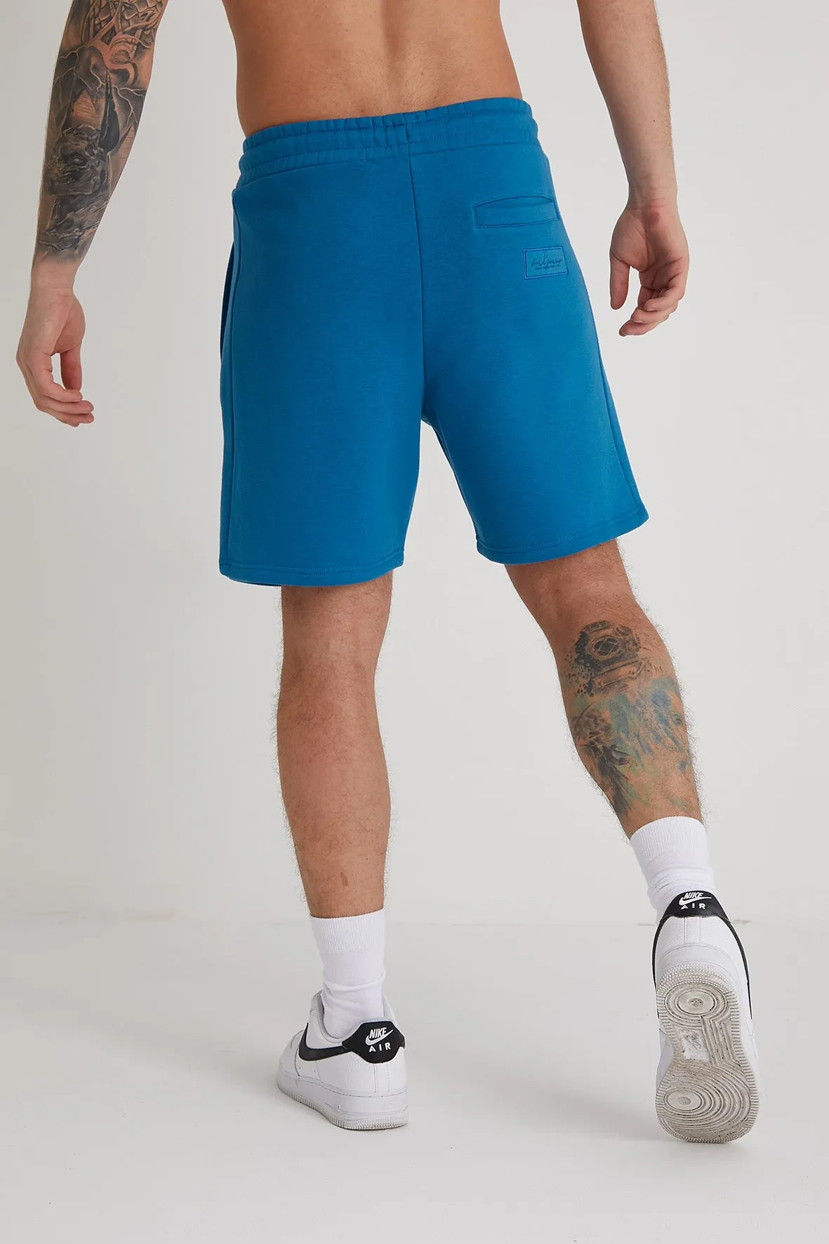 Banks premium brushback fleece shorts in Admiral