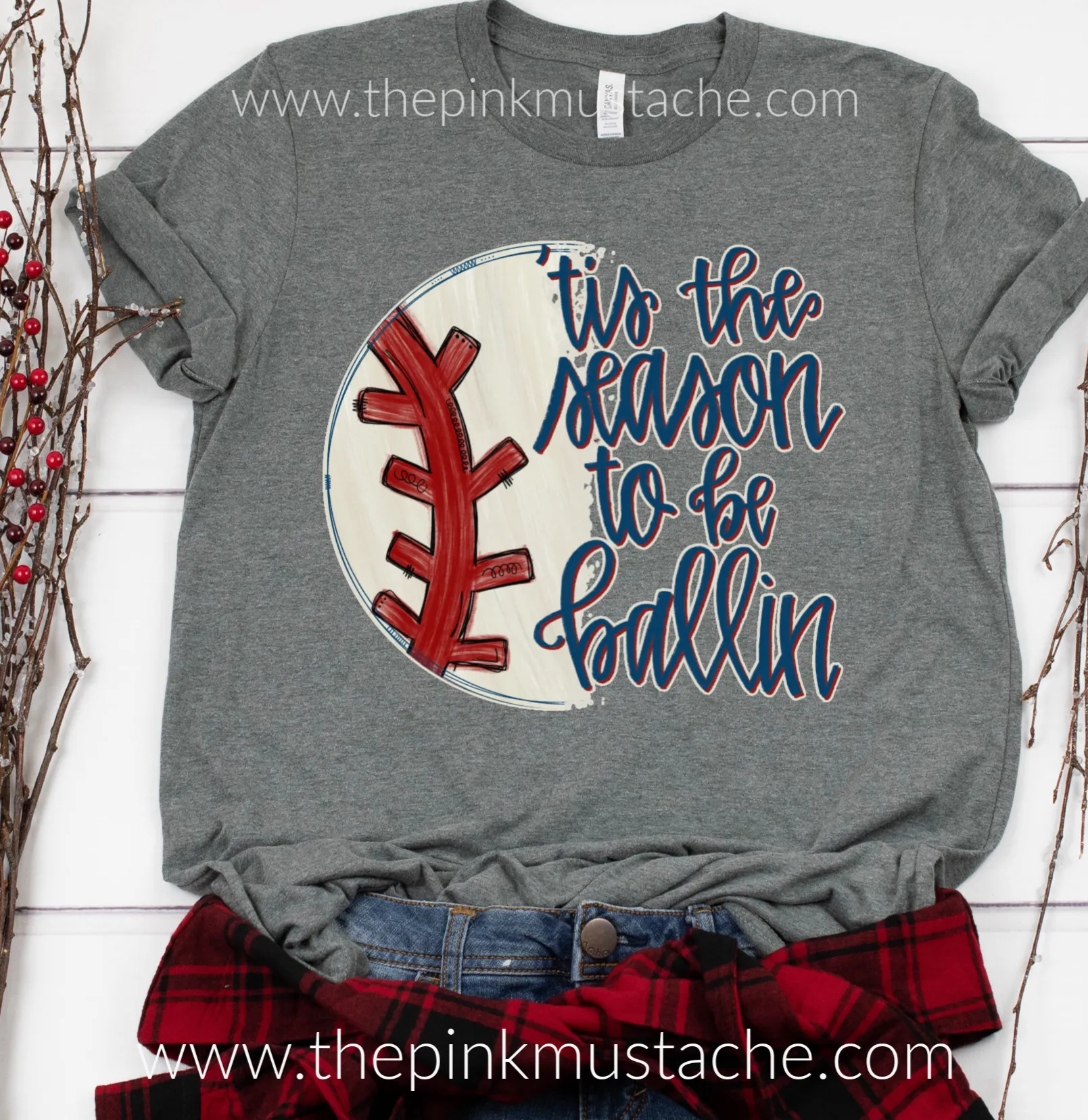 Baseball Tis The Season Tee / Baseball Mom Tee / Baseball Girlfriend Tee