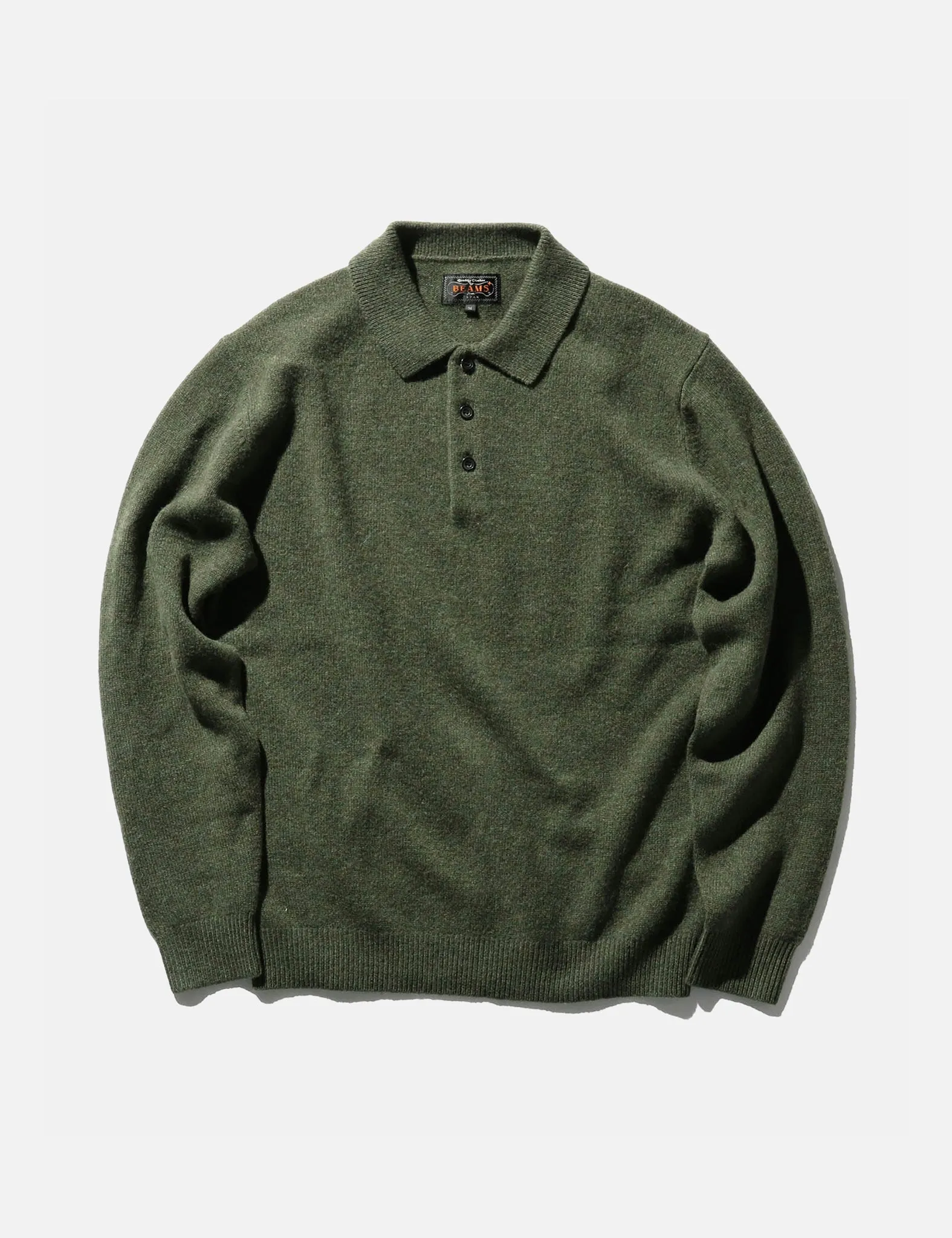 Beams Plus Knit Polo 9G - Green