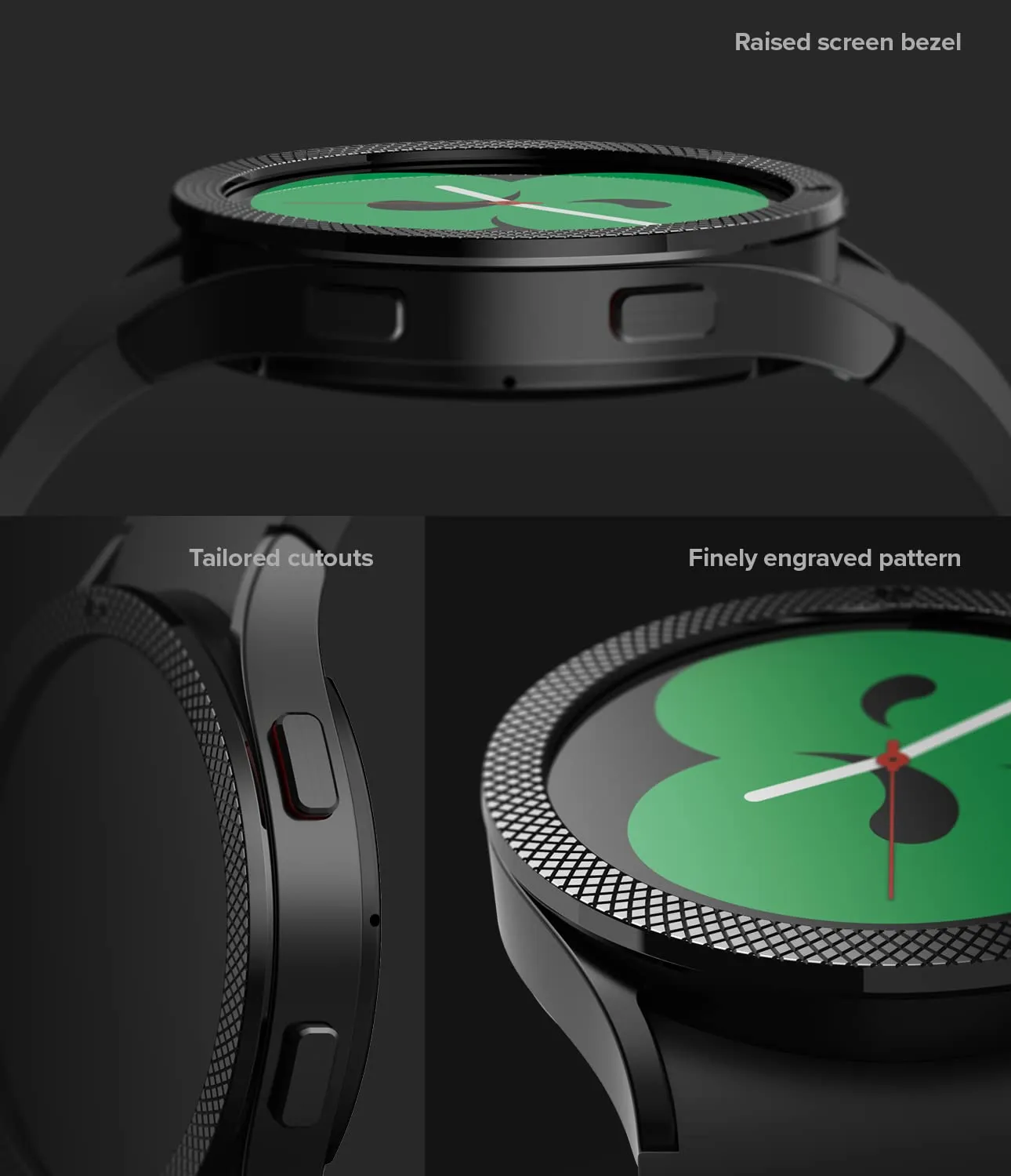 Bezel Styling Compatible with Samsung Galaxy Watch 4 40mm - Black [40-41]