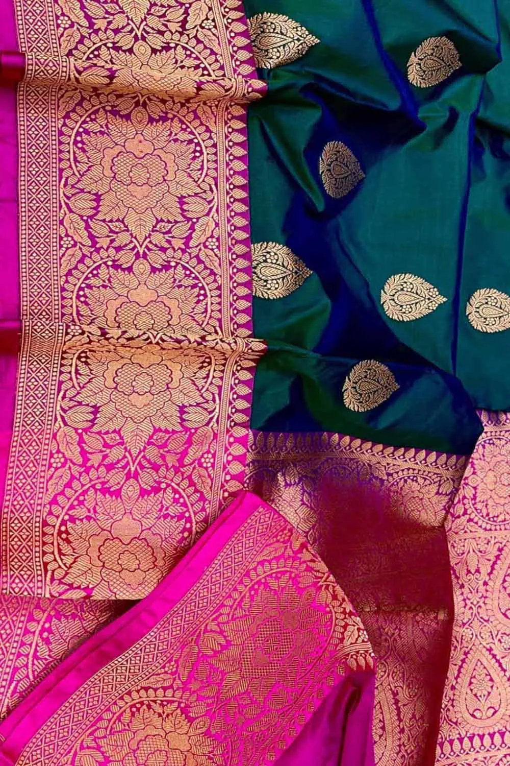 Blue Banarasi Handloom Pure Katan Silk Saree