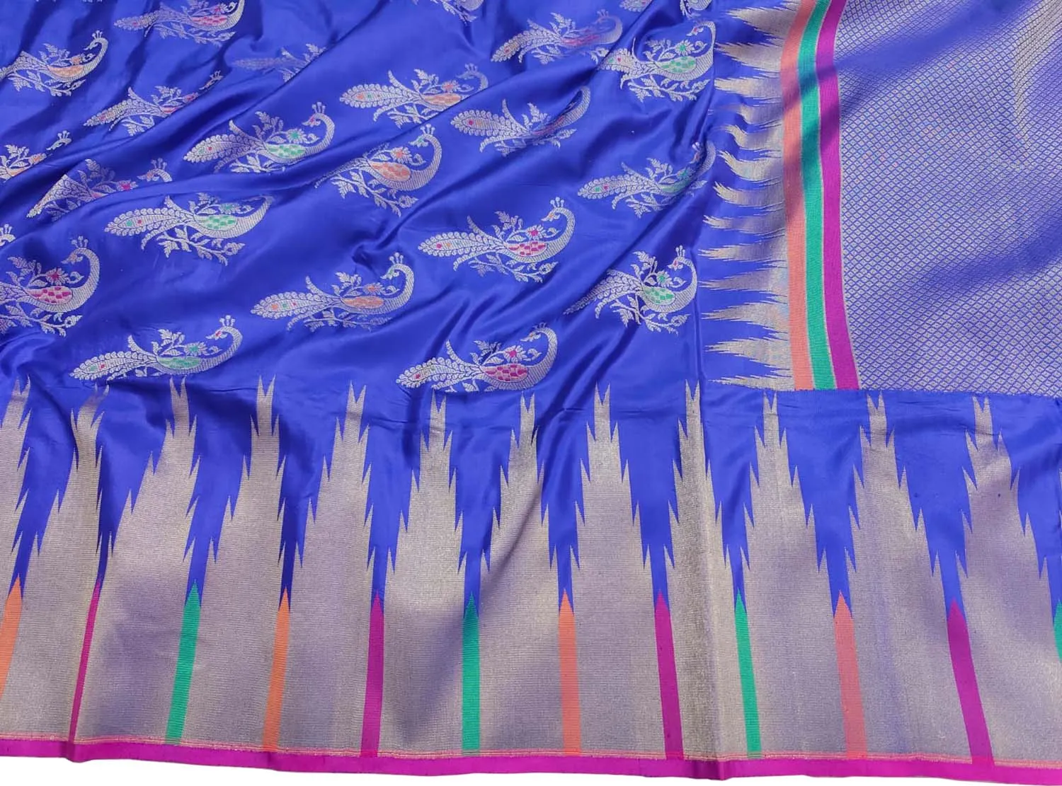 Blue Banarasi Handloom Pure Katan Silk Saree