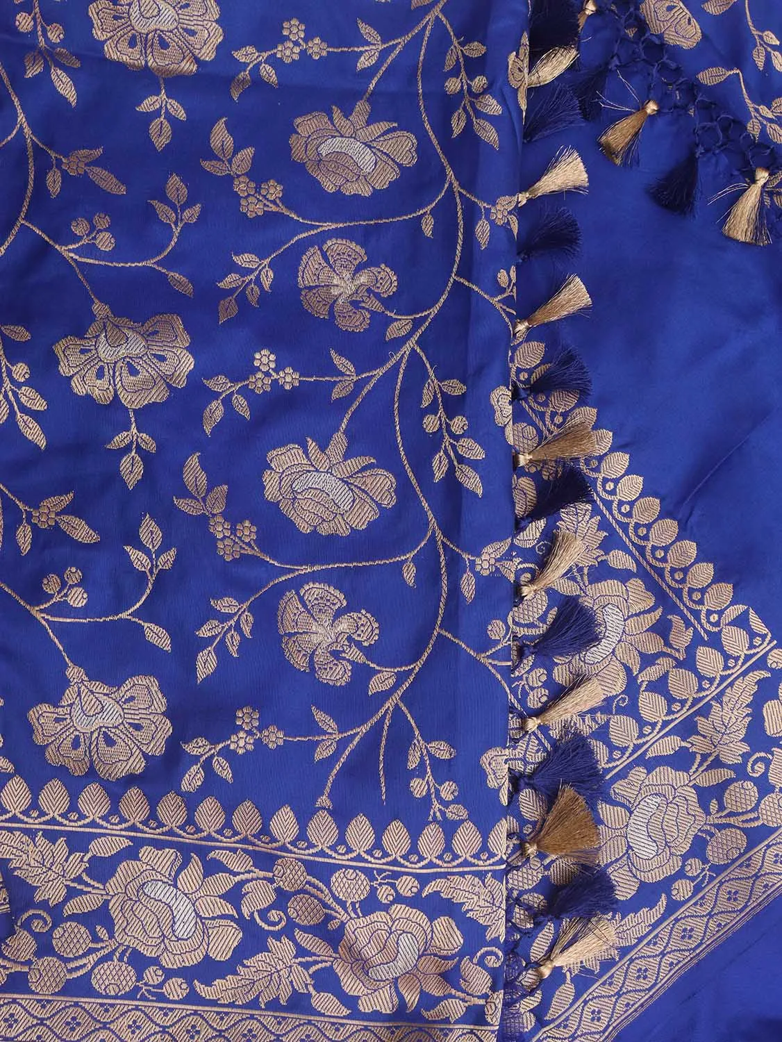 Blue Banarasi Handloom Pure Katan Silk Saree