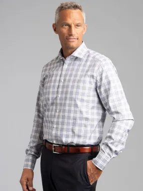 Blue Checked Twill Shirt