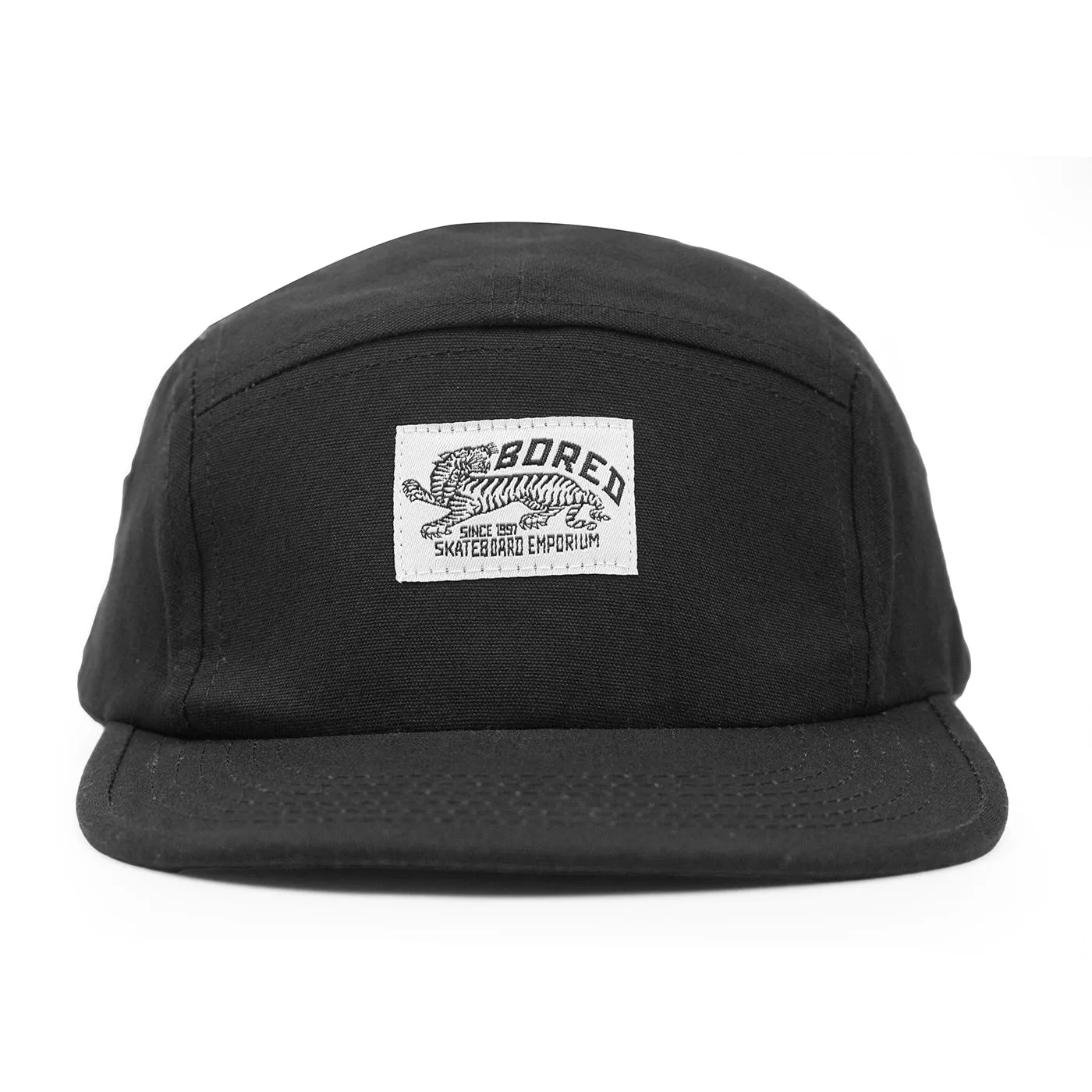 Bored of Southsea Daily Use 5 Panel Cap - Black