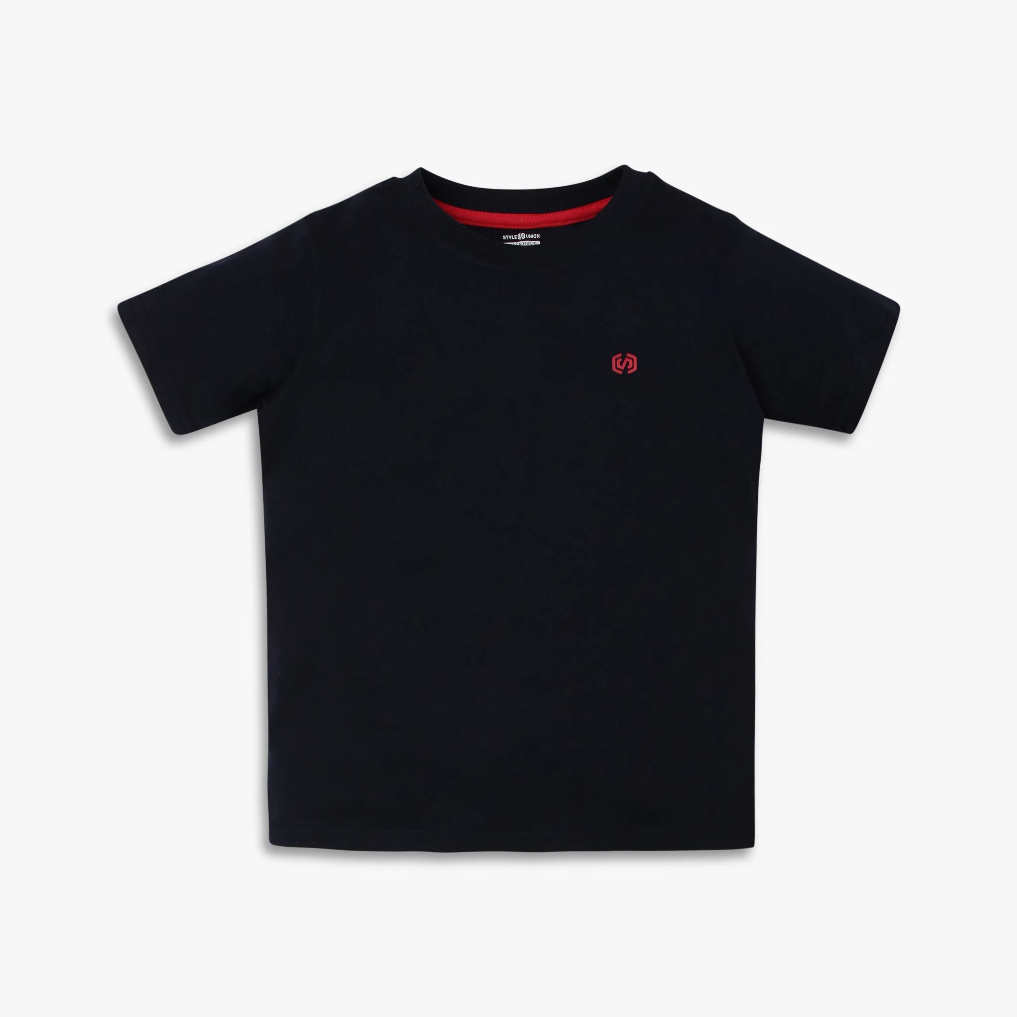 Boy's Regular Fit Solid T-Shirt