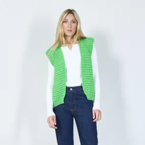 Bright knitted sleeveless vest wholesale