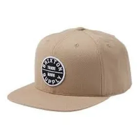 Brixton Oath III Snapback Cap - Sand