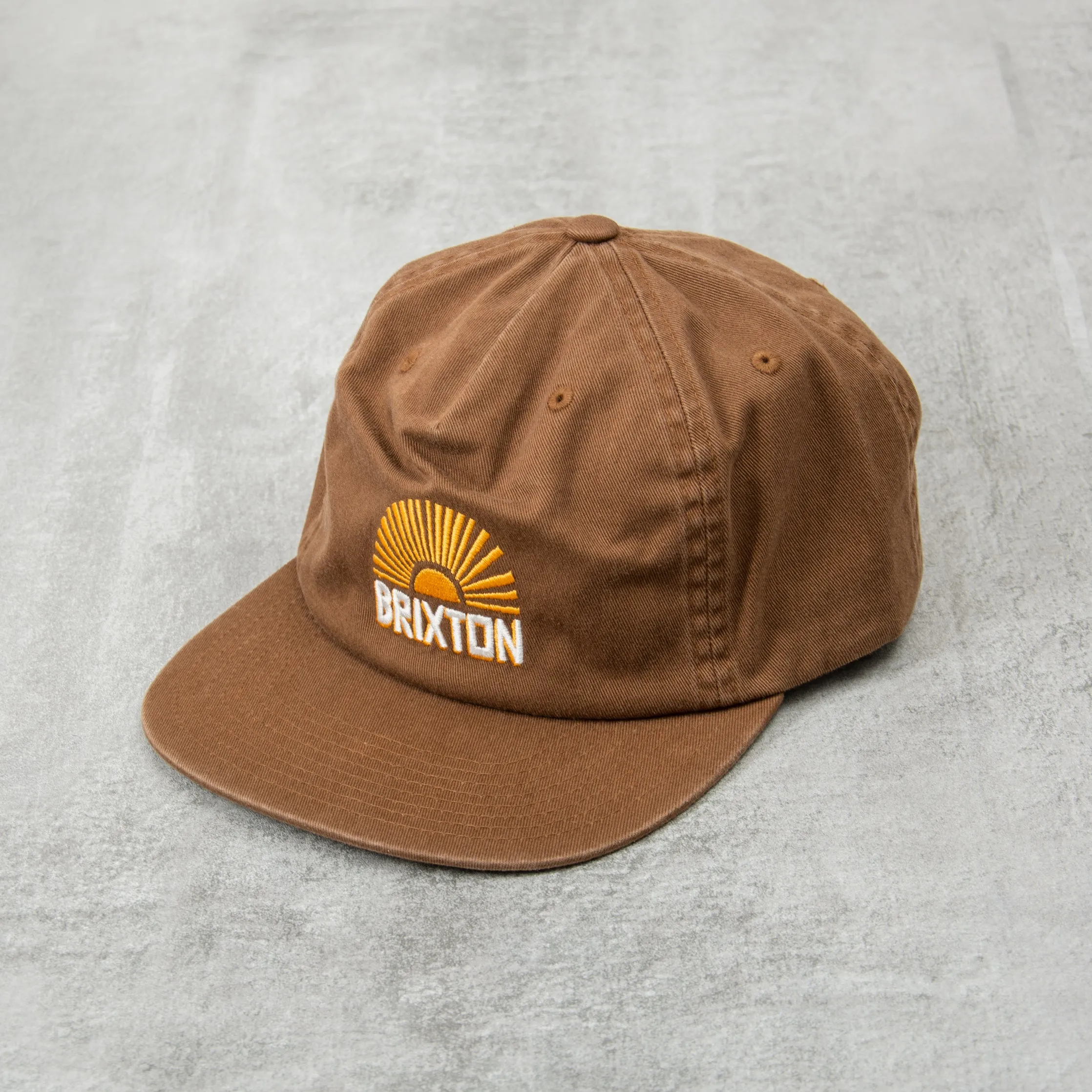 Brixton Sol HP Snapback Cap - Brown