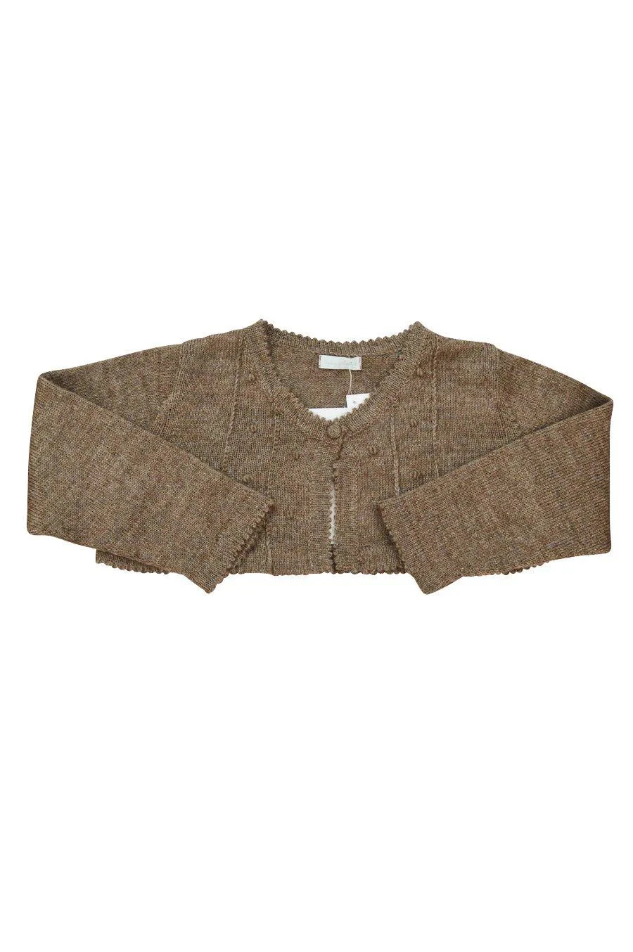 Brown Baby Alpaca Bolero Sweater