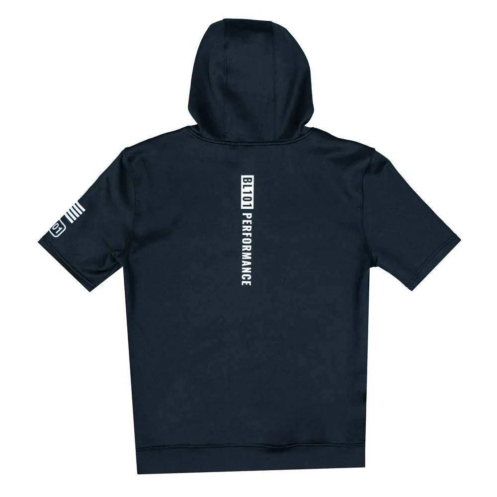 Black/White Short Sleeve V3 Hoodie for Baseball Season