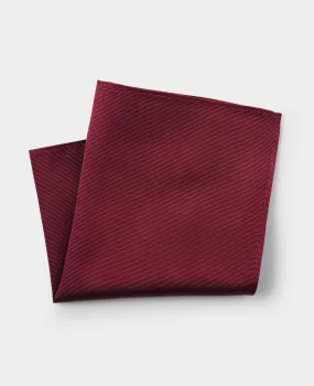 Burgundy Fine Twill Silk Pocket Square