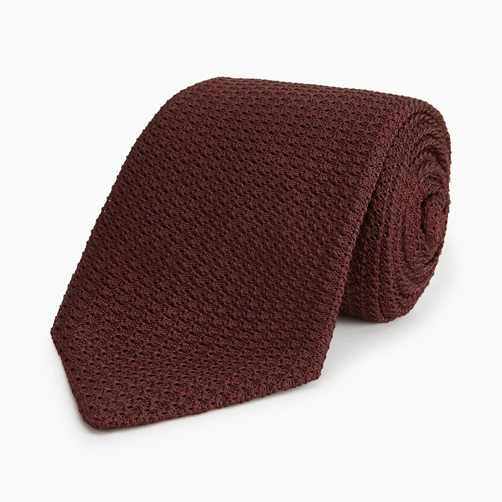 Burgundy Knitted Tie