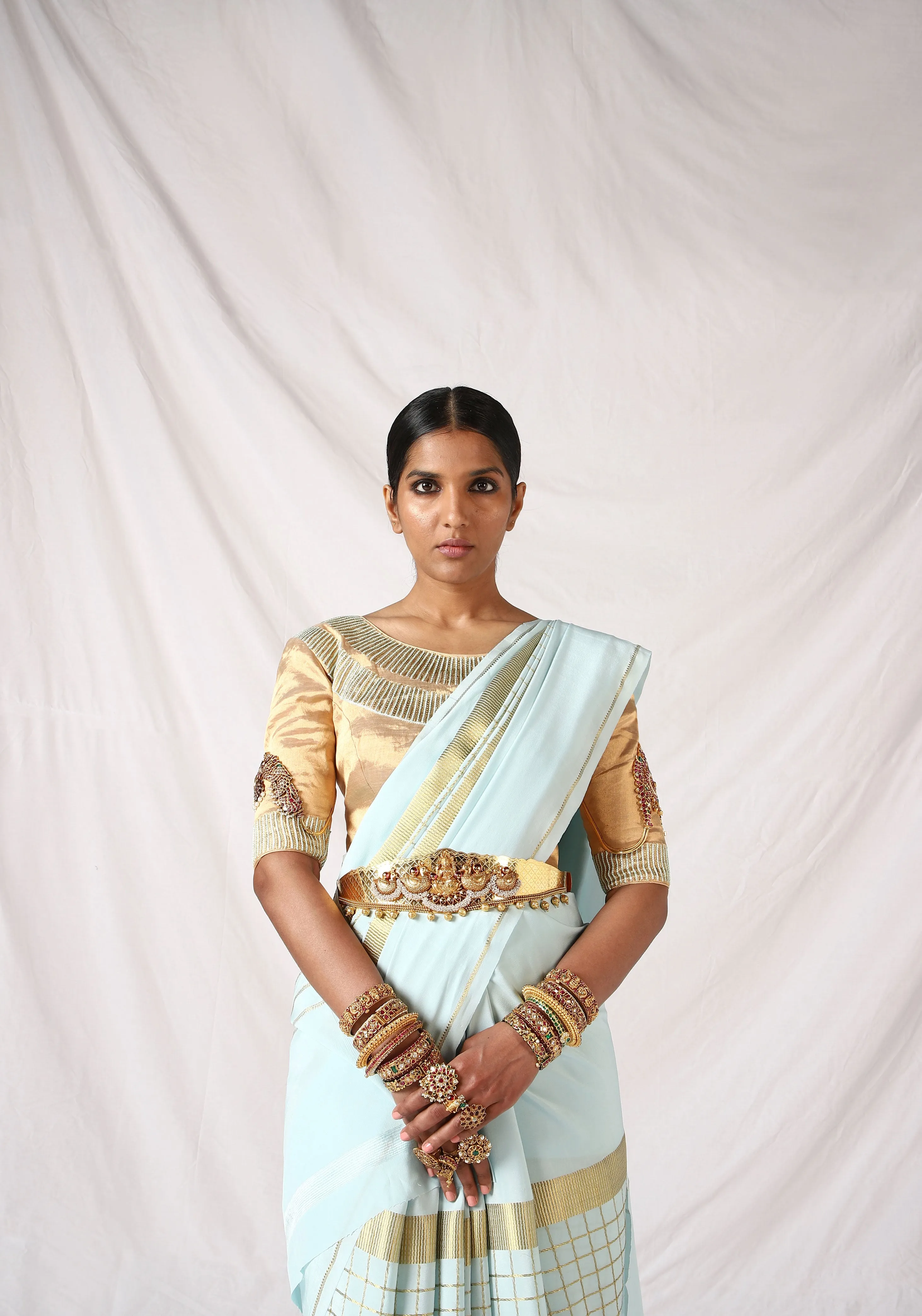 Canal Blue Eshwari Saree