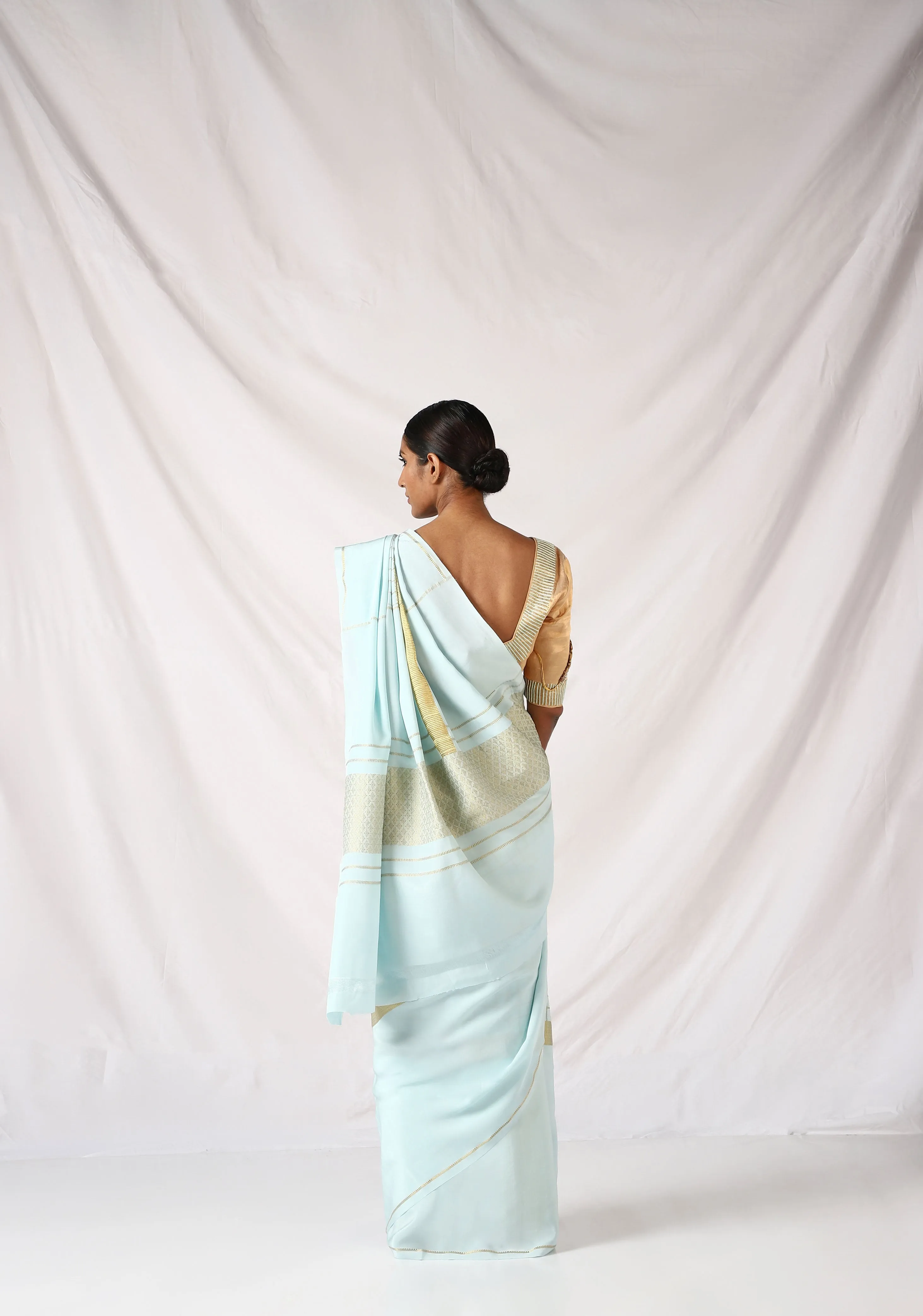 Canal Blue Eshwari Saree