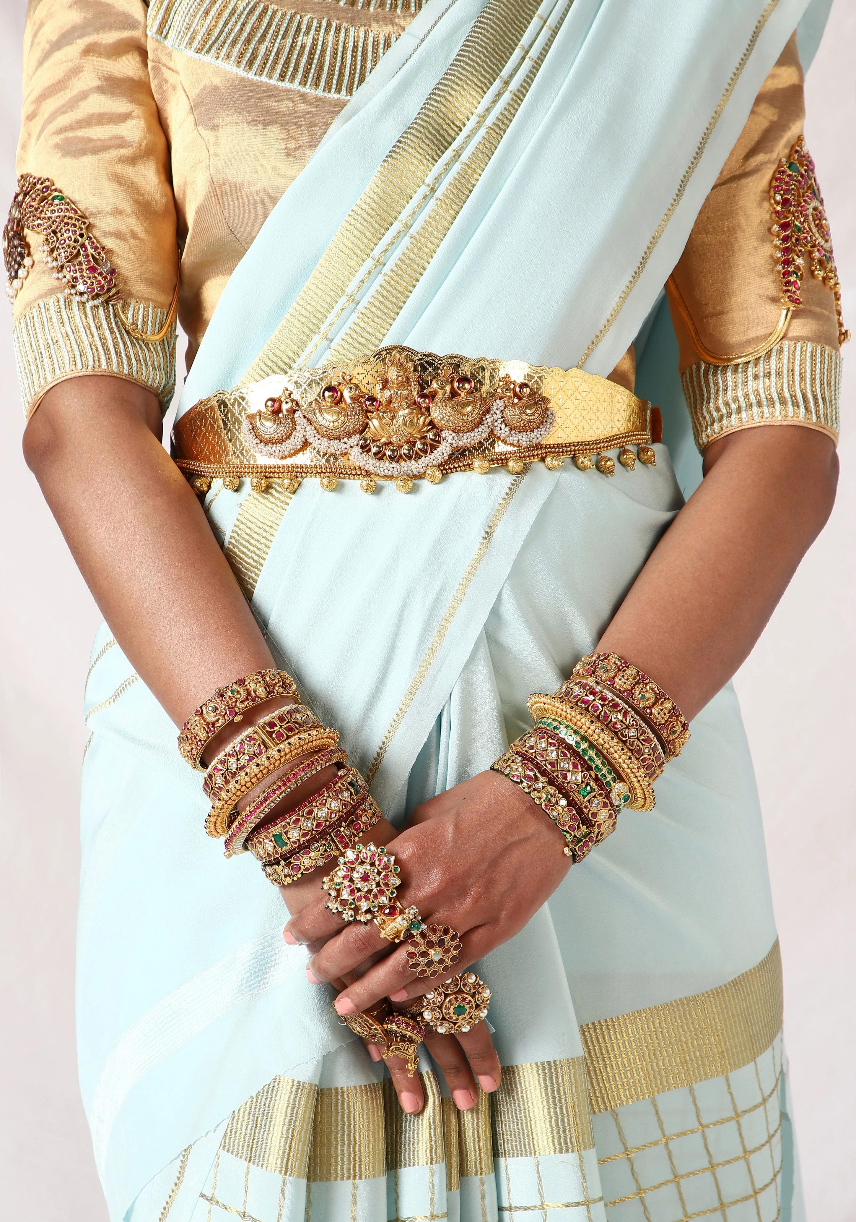 Canal Blue Eshwari Saree