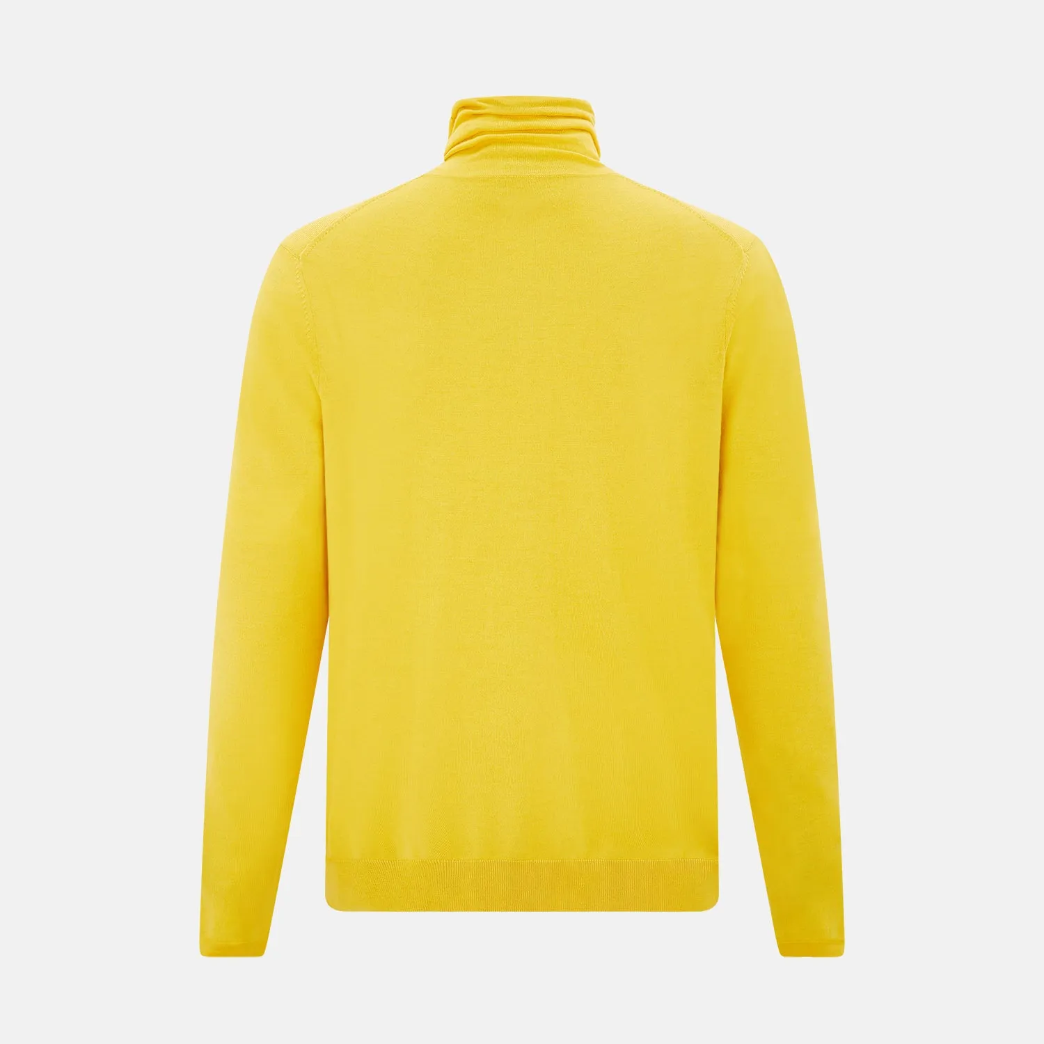 Canary Yellow Fine Merino High Neck Jumper