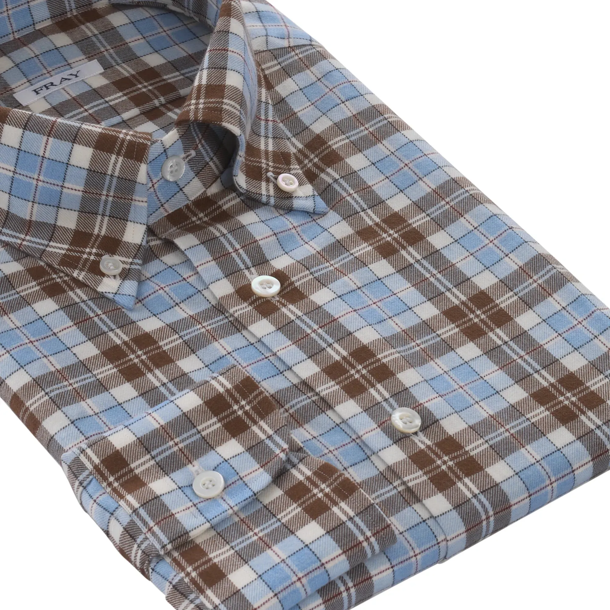 Checked Cotton-Blend Shirt in Multicolor