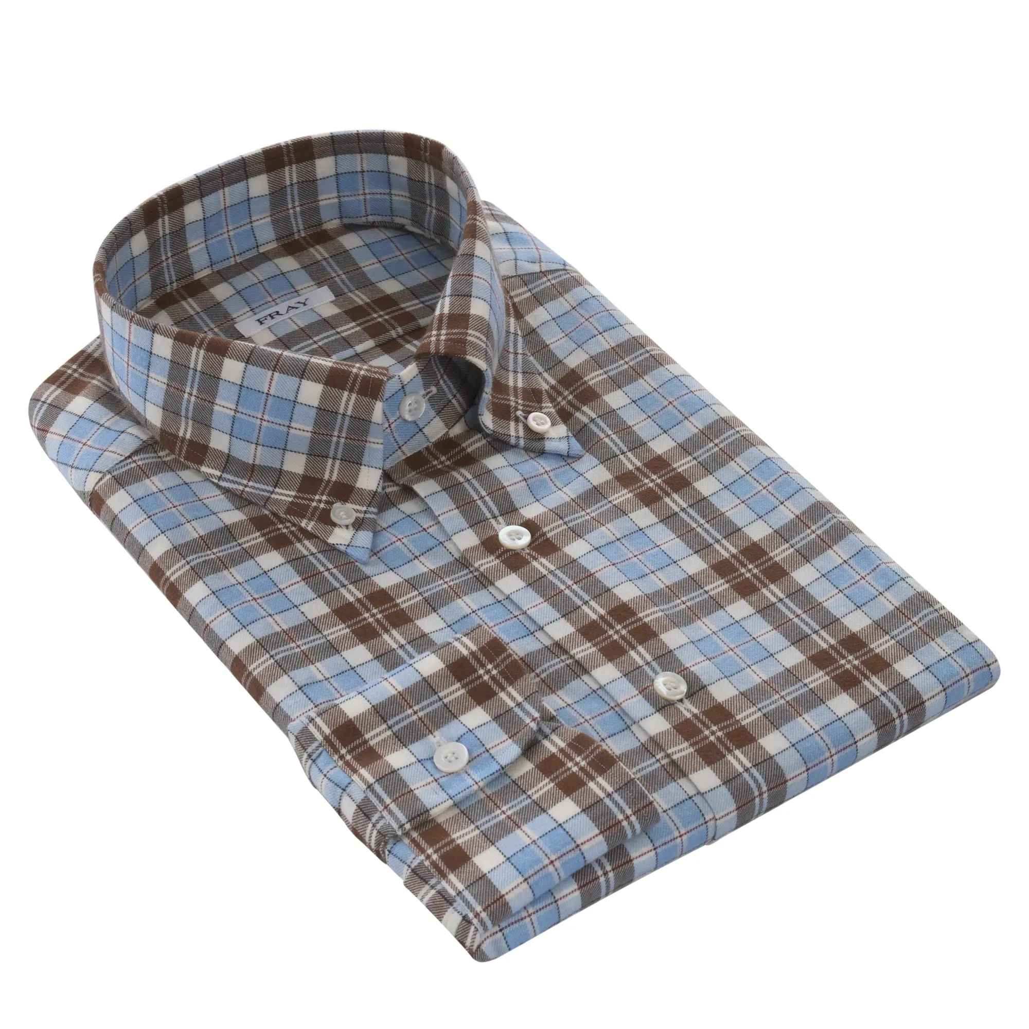 Checked Cotton-Blend Shirt in Multicolor